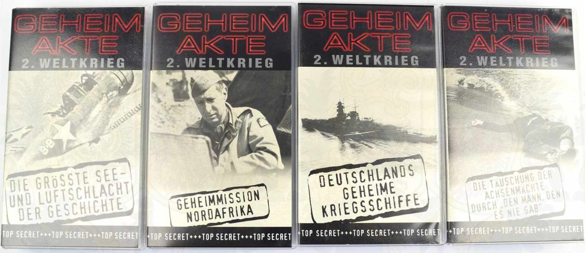 18 VHS-KASSETTEN „GEHEIMAKTE 2. WELTKRIEG“, dt. Kriegsschiffe, Bombenkrieg über Deutschland, - Bild 2 aus 2