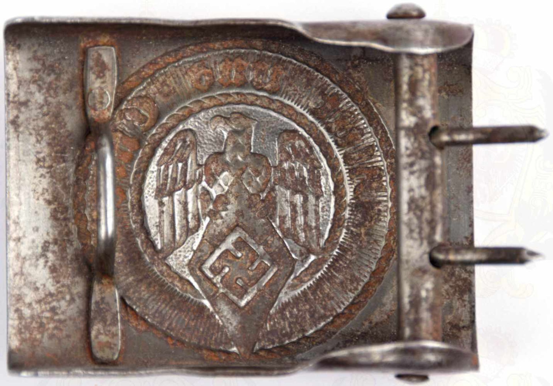 HJ-KOPPELSCHLOSS, Eisen/durchgeprägt, Haken u. Dornschnalle Eisen, getragen - Bild 2 aus 2