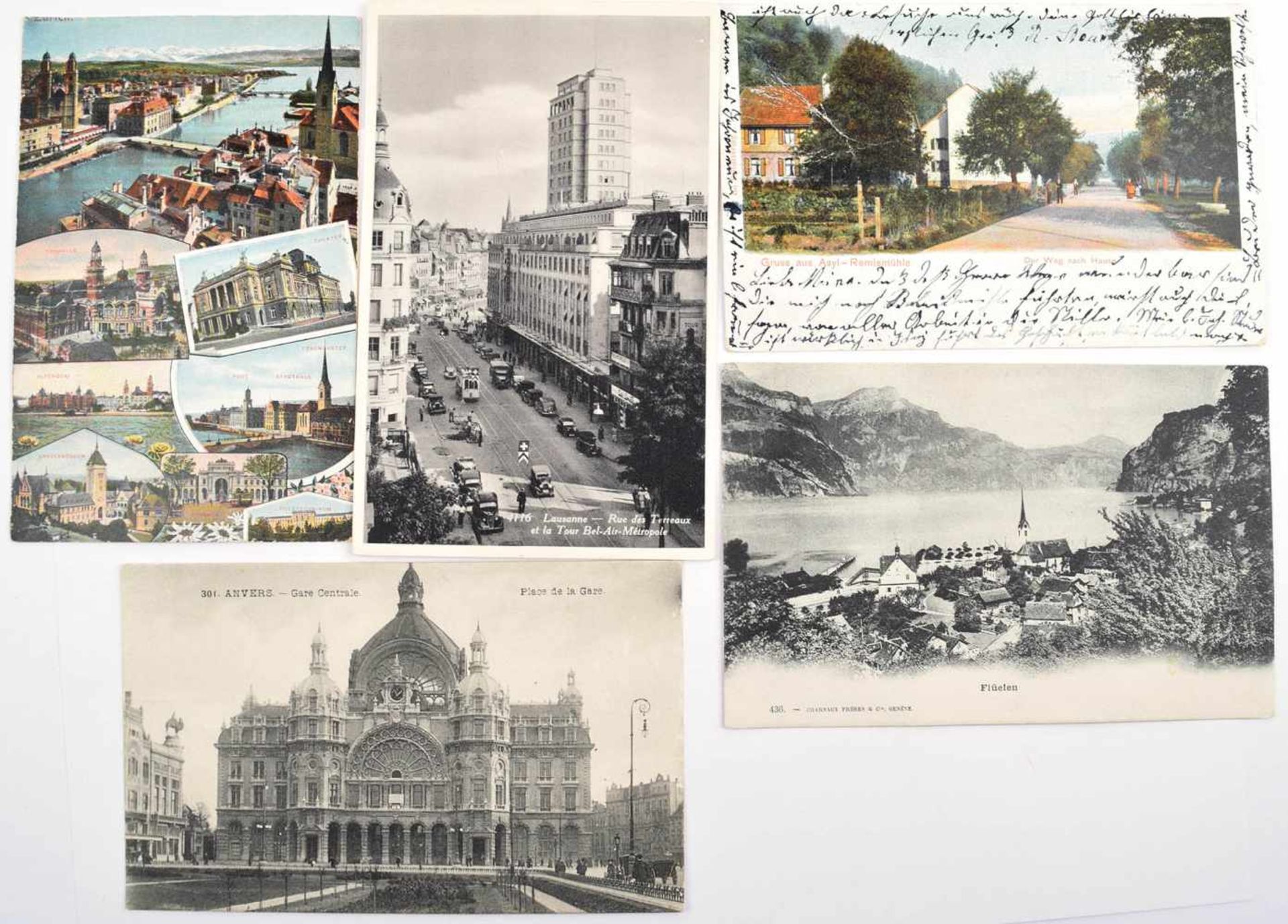 POSTKARTENALBUM, m. 496 gesteckten AK, meist Ortschaften Österreich, Schweiz, Elsaß u. Frankreich, - Bild 2 aus 2