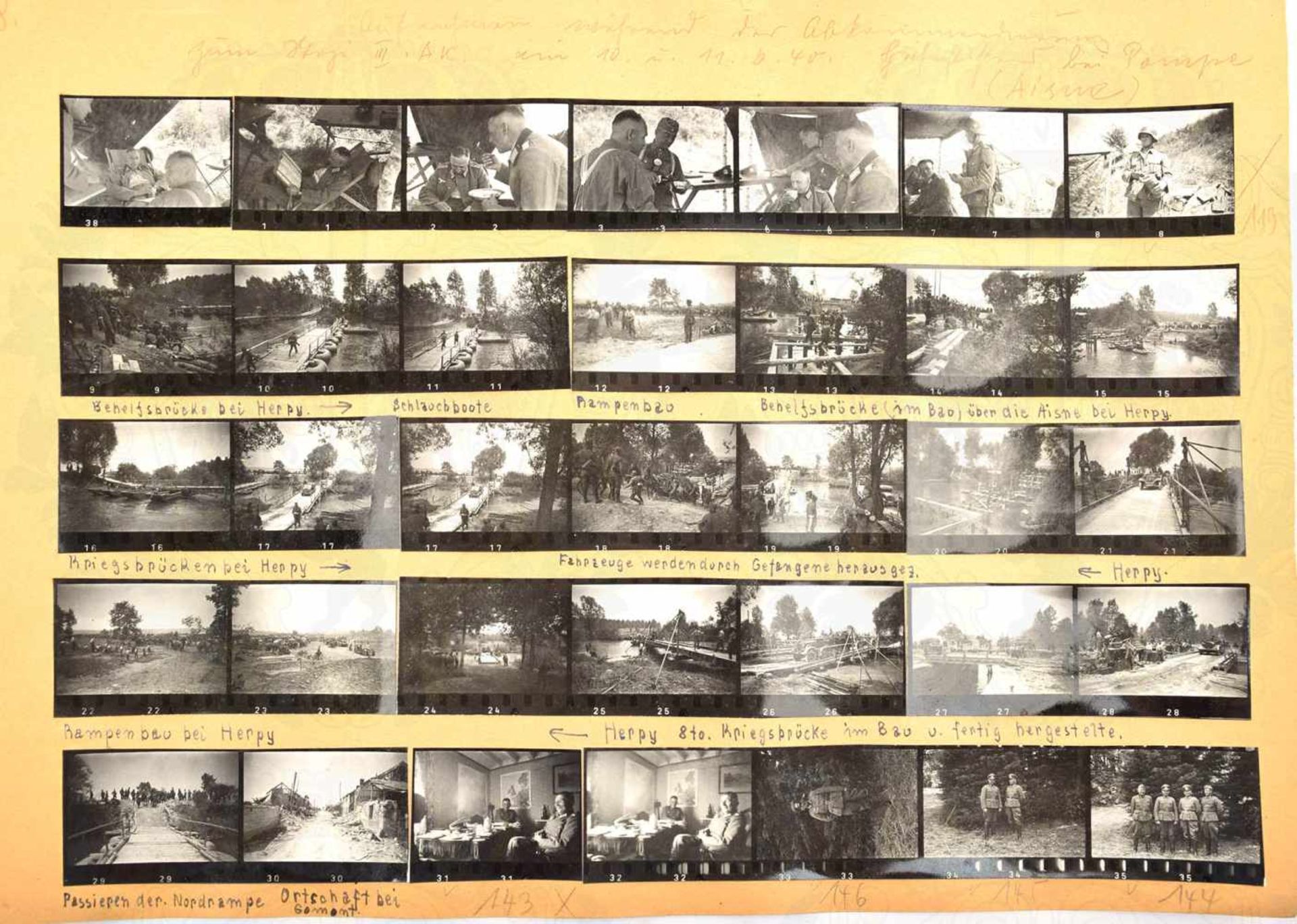 800 KONTAKTABZÜGE FRANKREICHFELDZUG 1940, eines Pionier-Bataillons der 12. Armee, zerst. franz. - Bild 4 aus 5