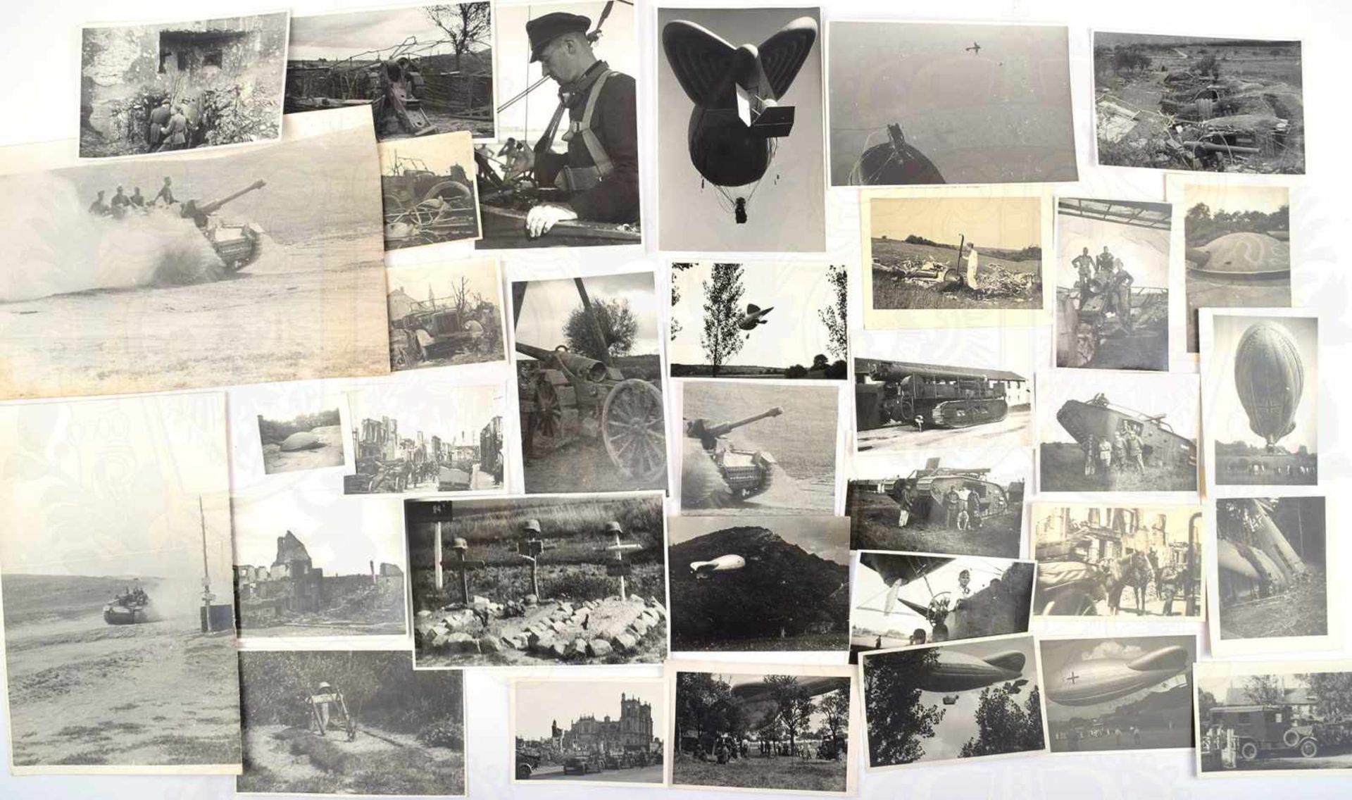 NACHLASS LEUTNANT BEOBACHTUNGSABTEILUNG 5, 145 Fotos Westfeldzug, tls. AK u. 2 A5, Panzer,