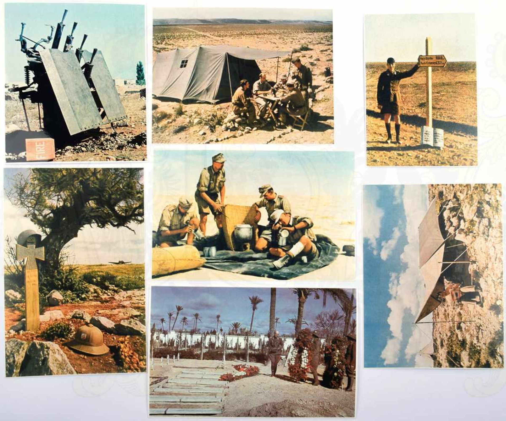 30 REPRO-FARBFOTOS AFRIKAKORPS, tls. unveröffentlicht, Negative nicht mehr existent, dabei Panzer, - Bild 2 aus 2