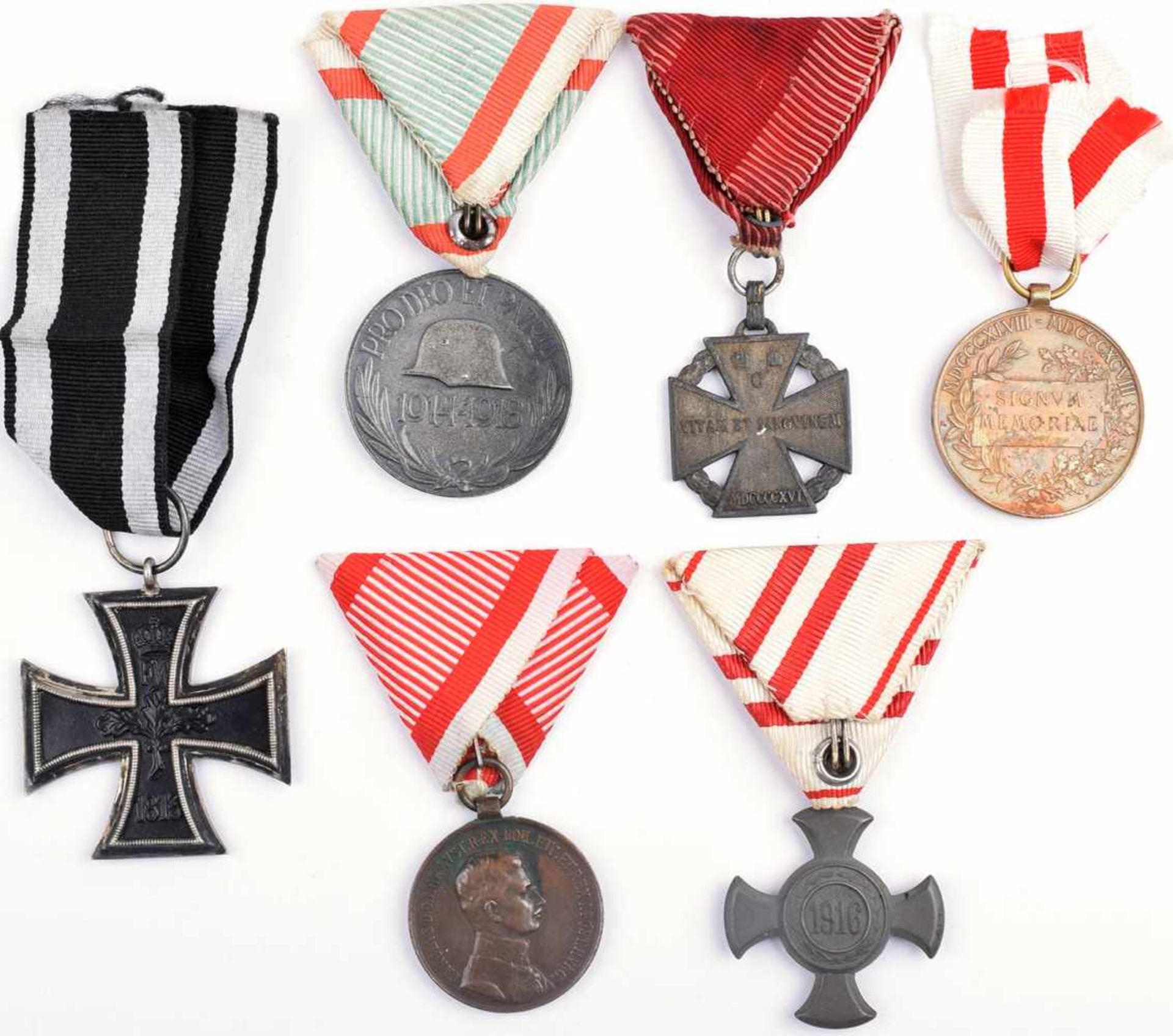 6 EHRENZEICHEN, Eisernes Verdienstkreuz 1916; Bronzene Tapferkeitsmedaille Kaiser Karl; Karl- - Bild 2 aus 3