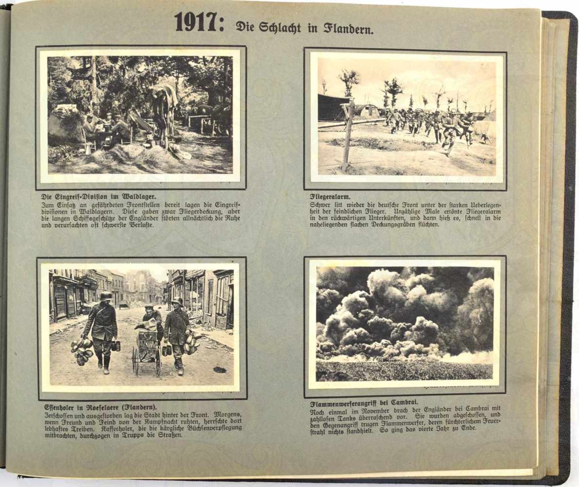 ALBUM - DER WELTKRIEG 1914-1918, „Geschichte des Weltkrieges in Ost und West“, kpl. mit 200 Bildern, - Bild 3 aus 3