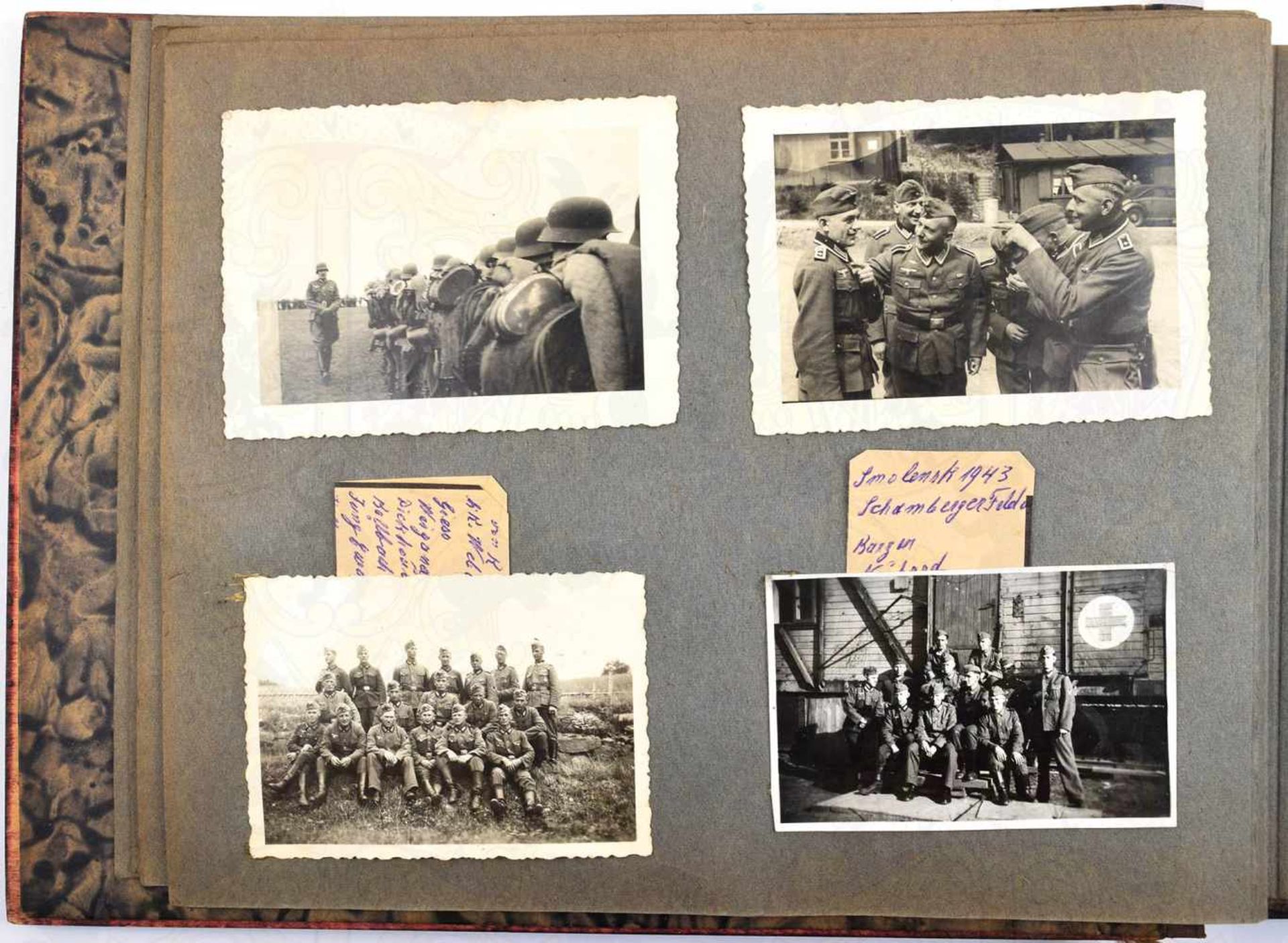 FOTOALBUM mit ca. 100 Fotos, 1942-1943, Sudetenland, Polen u. Besatzungsdienst in Smolensk/Russland, - Bild 3 aus 4