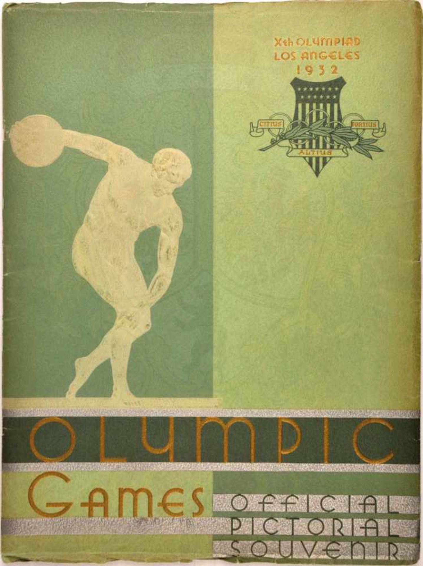 10. OLYMPIADE LOS ANGELES 1932, offz. Bildband, 64 S., engl. Text, zahlr. Fotos, Medaillenspiegel