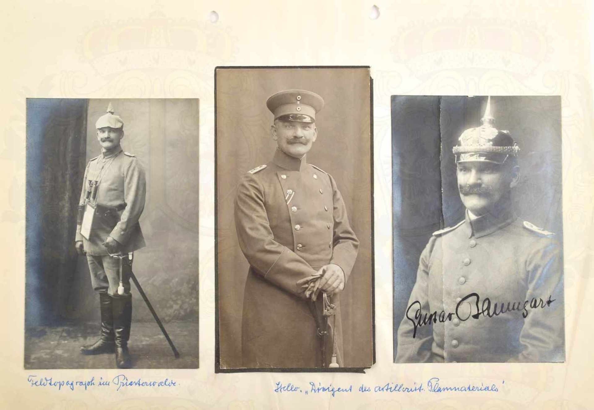 NACHLASS MINISTERIALRAT GUSTAV BAUMGART, (1873 bis nach 1958), Heeresbeamter u. Topograph b.d. - Bild 2 aus 2