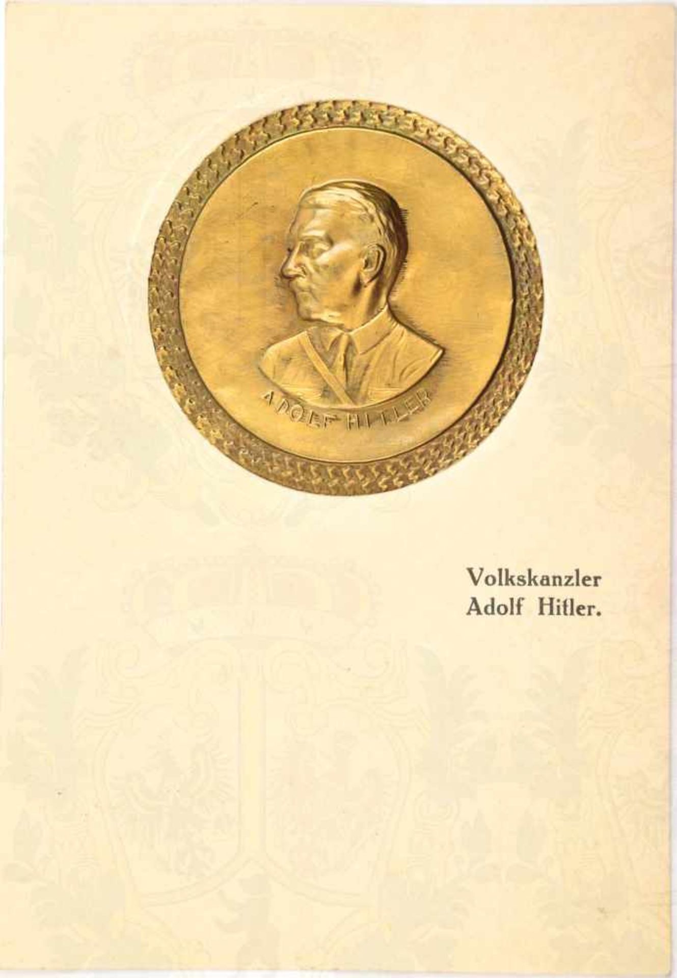 PORTRAIT-AK „VOLKSKANZLER ADOLF HITLER“, Brustportrait A. Hitler in Parteiuniform, 1933,