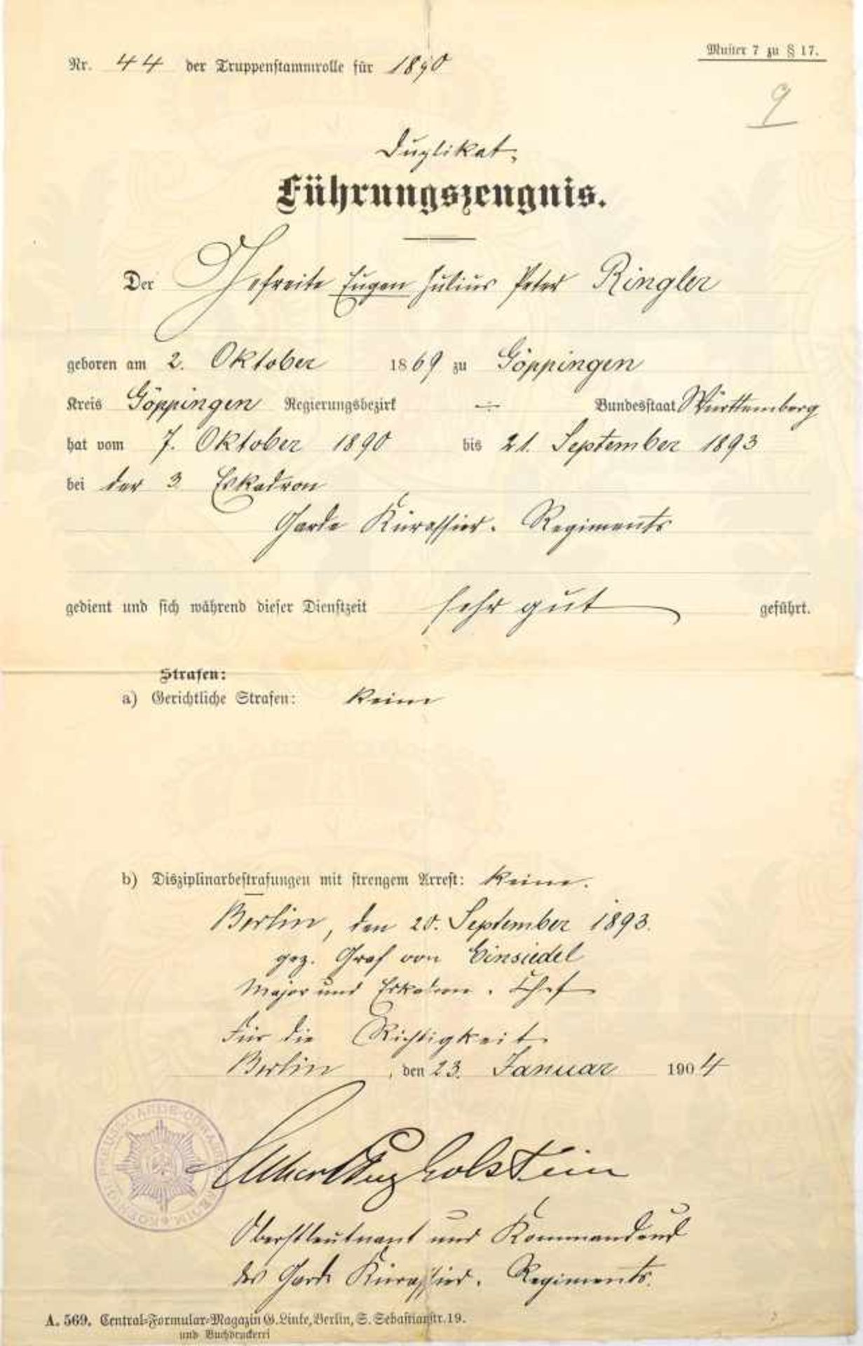 SCHLESWIG-HOLSTEIN SONDERBURG-GLÜCKSBURG, Prinz Albert zu, (Generalleutnant, 1863-1948, im WK Gen.-