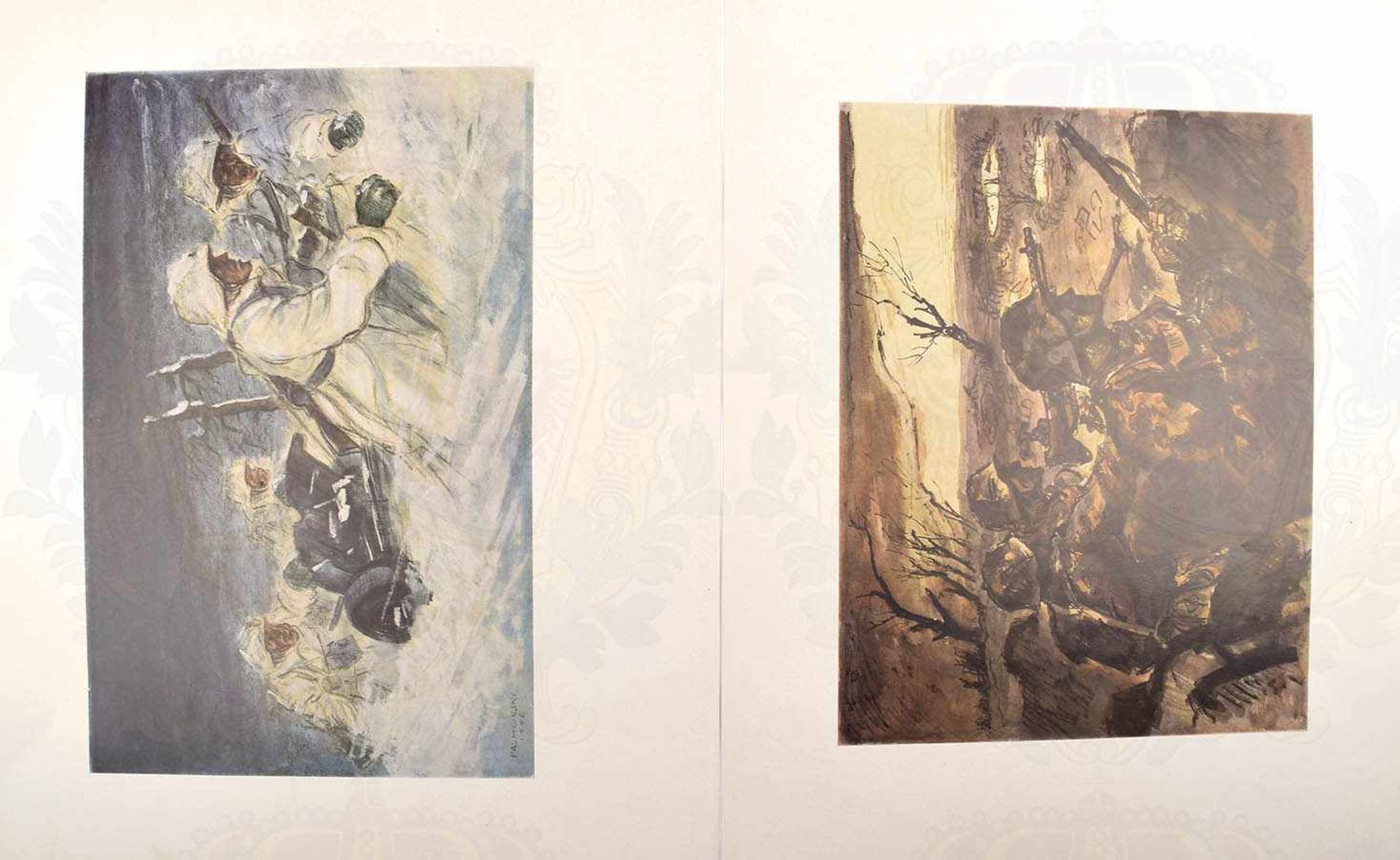 SS-PK KÜNSTLERMAPPE „WIE DIE PFLICHT ES BEFIEHLT“, Erich Palmowski (1912-2006), 20 Kunstdrucke kpl., - Bild 2 aus 5