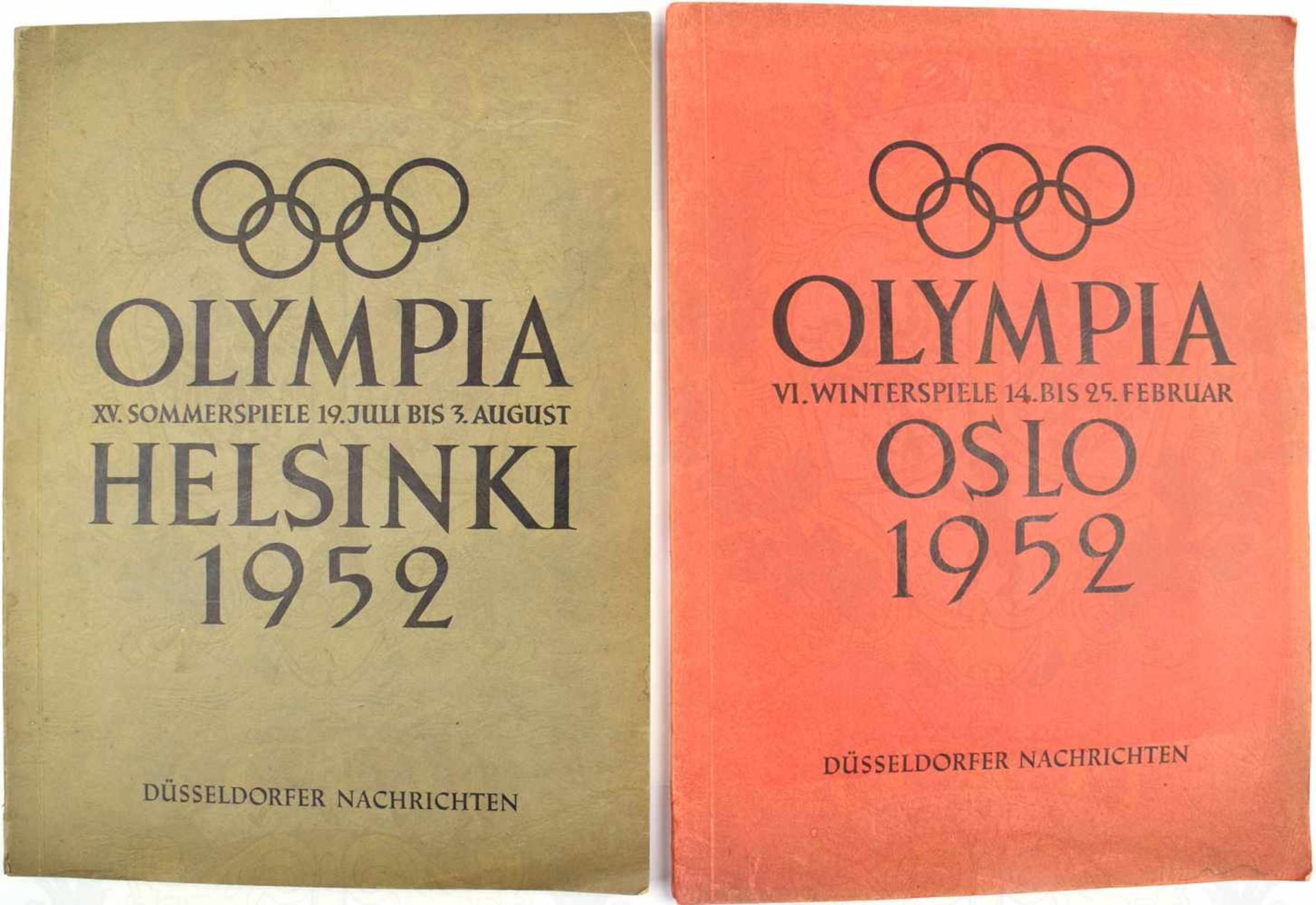 OLYMPIA 1952, Bd. 1: Winterspiele in Oslo, Bd. 2: Sommerspiele in Helsinki, Düsseldorfer