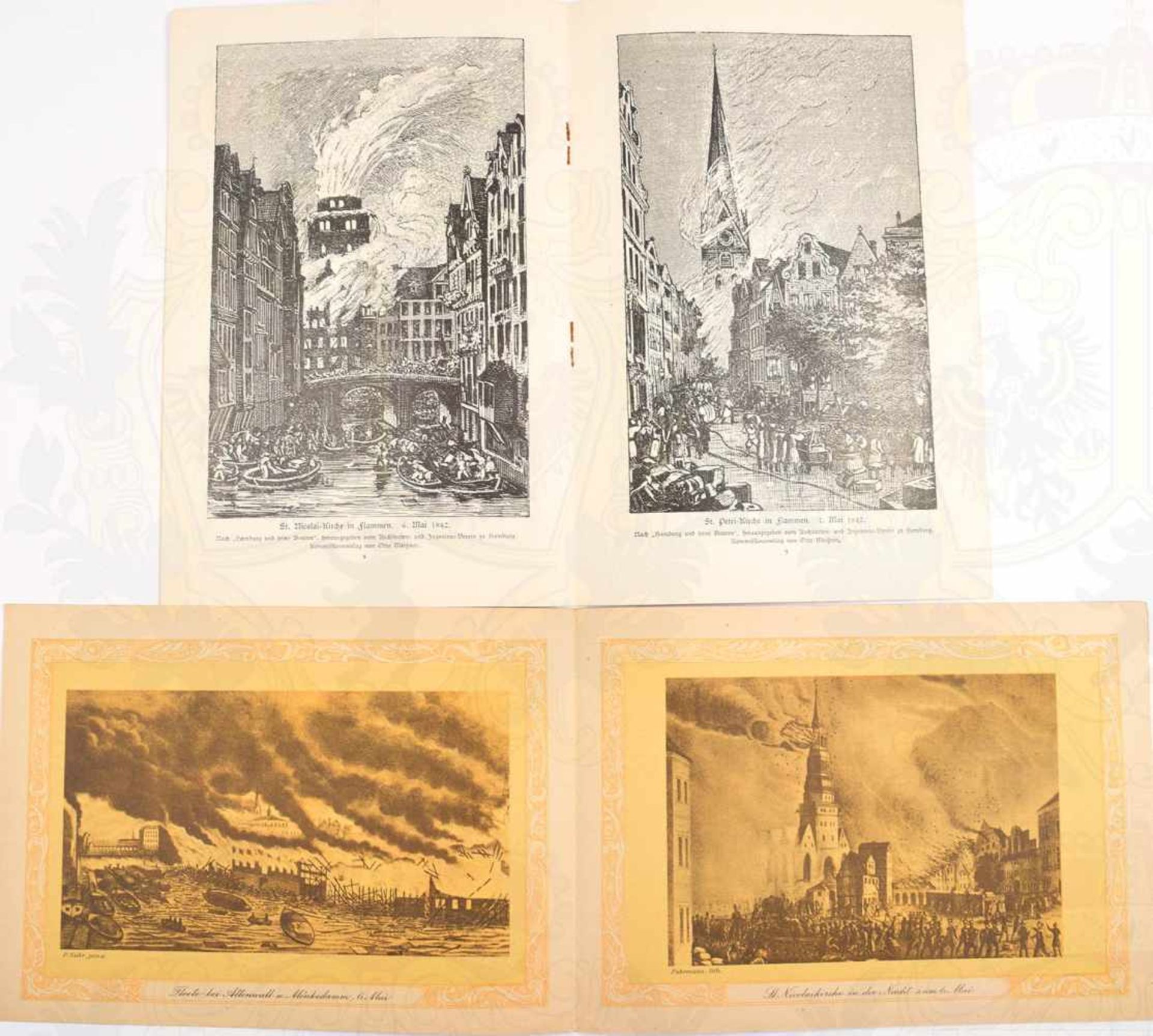 2 KLEINSCHRIFTEN HAMBURGER BRAND 1842, Der grosse Hamburger Brand; Erinnerung an d. fünzehnjährige - Bild 2 aus 2