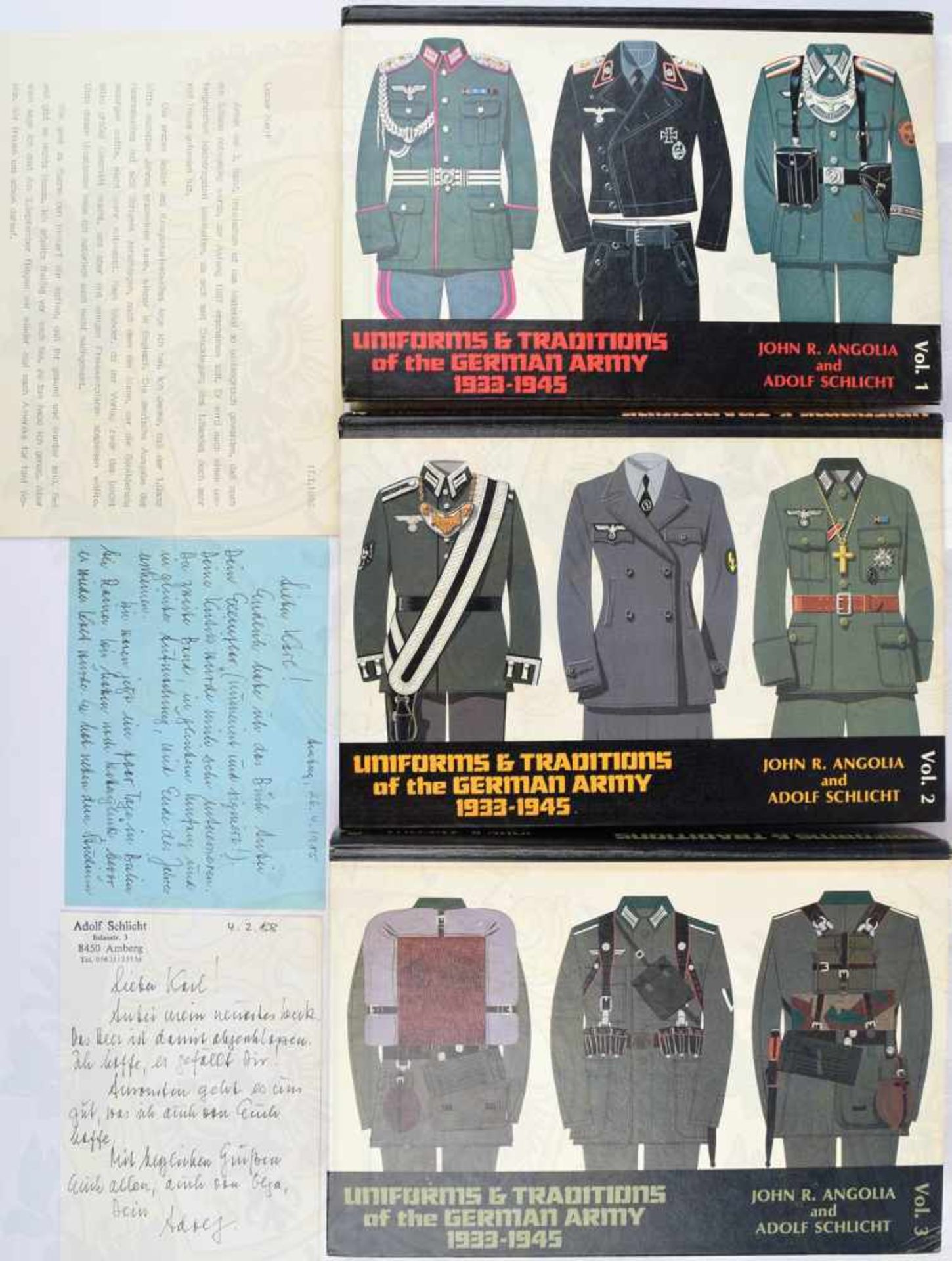 UNIFORMS AND TRADITIONS OF THE GERMAN ARMY 1933-1945, Bände 1-3, John Angolia u. Adolf Schlicht,