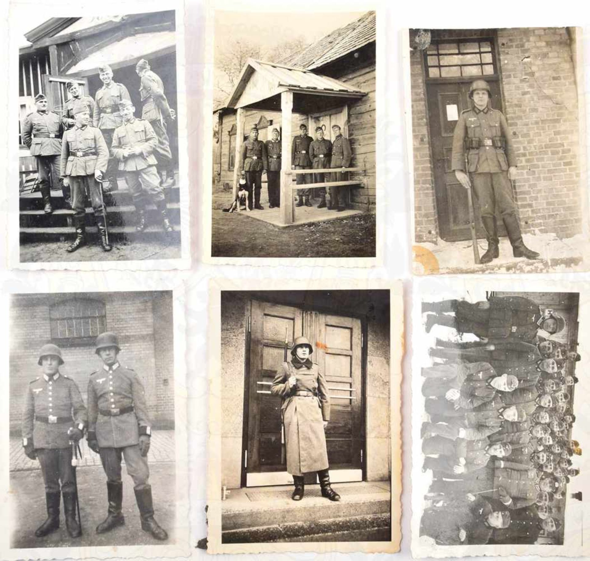 SAMMLUNG 110 FOTOS, Frankreichfeldzug u. Besatzung, Geschütz, zerstörte Städte, Vormarsch, - Bild 2 aus 2