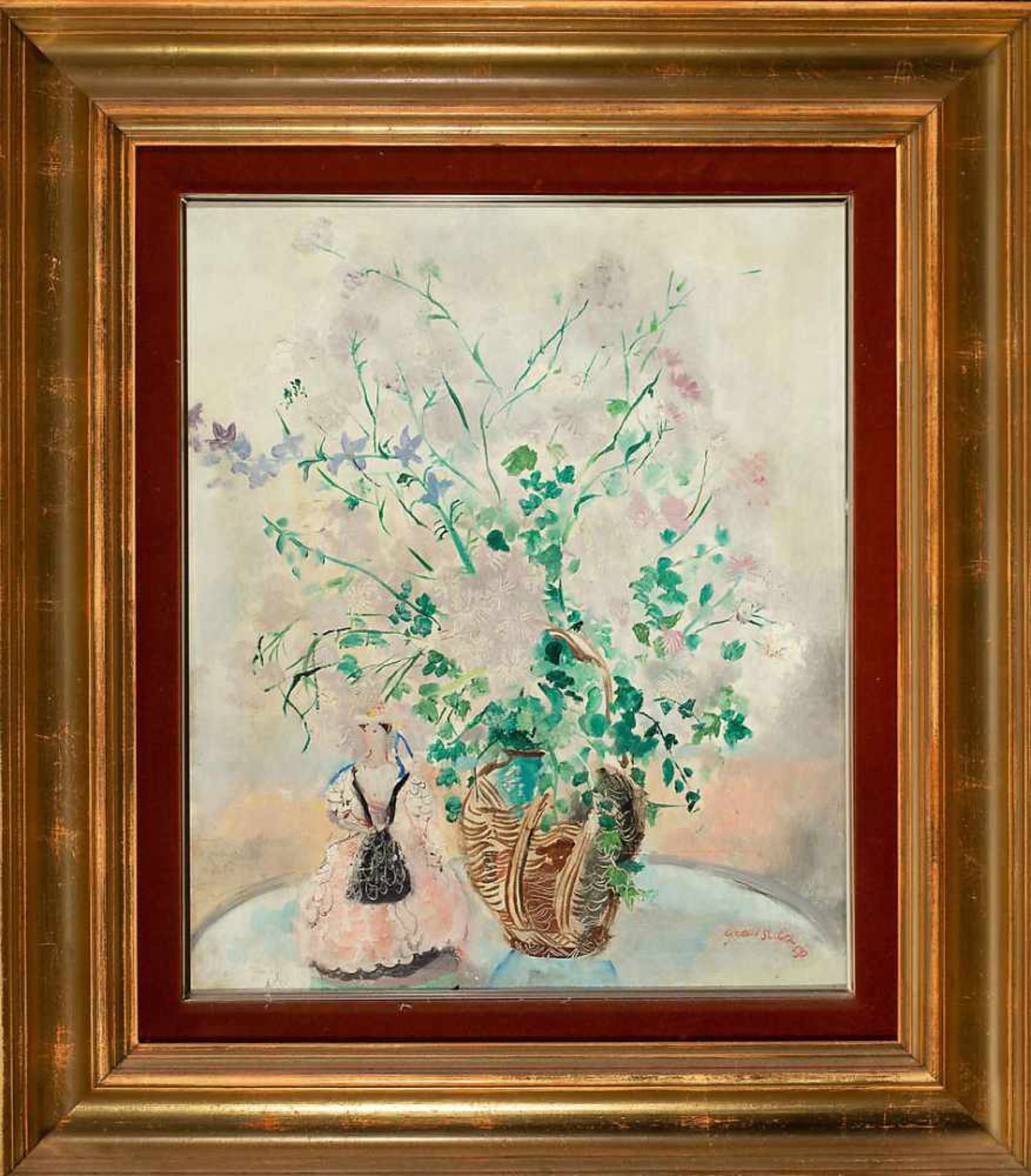 EMILI GRAU SALA. Still life. (d)Oil on canvas Signed and dated 1956. On the back, an inventory - Bild 2 aus 2