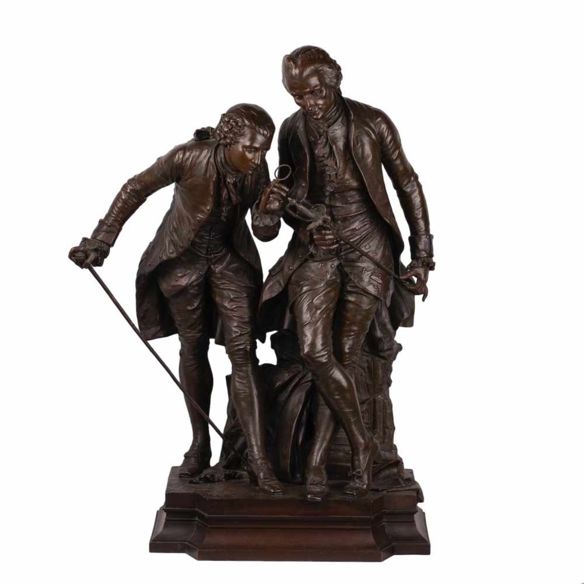 Extremely Rare Bronze Figure “The Collectors”Extremely Rare Bronze Figure “The Collectors”. The