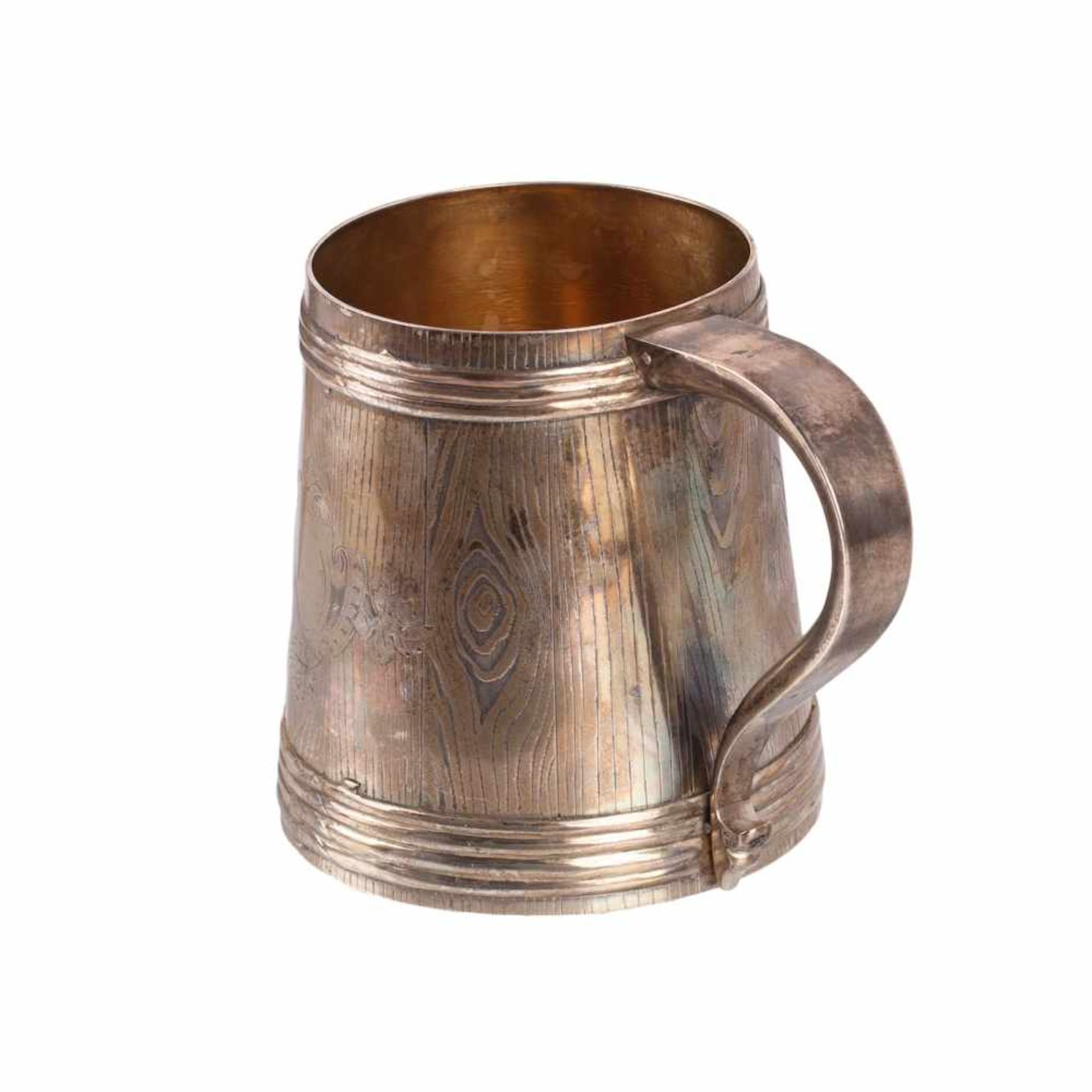 Massive Russian silver trompe l'oeil tankardMassive Russian silver trompe l'oeil tankard. 84 - Bild 3 aus 6