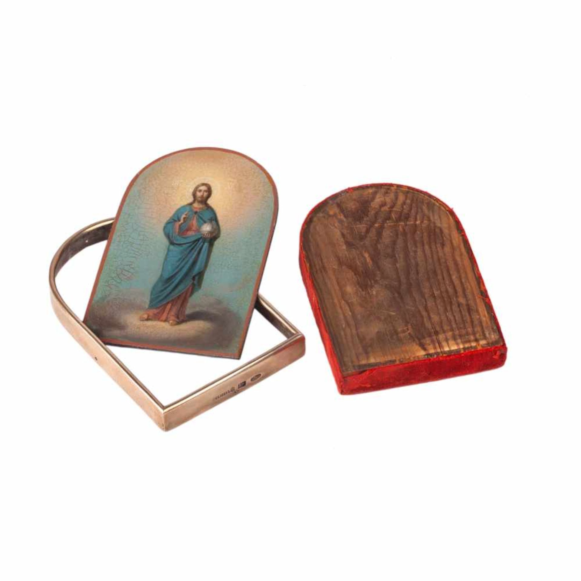 Russian icon of Christ PantocratorRussian icon of Christ Pantocrator. Oil painting on zinc; wood, - Bild 5 aus 7