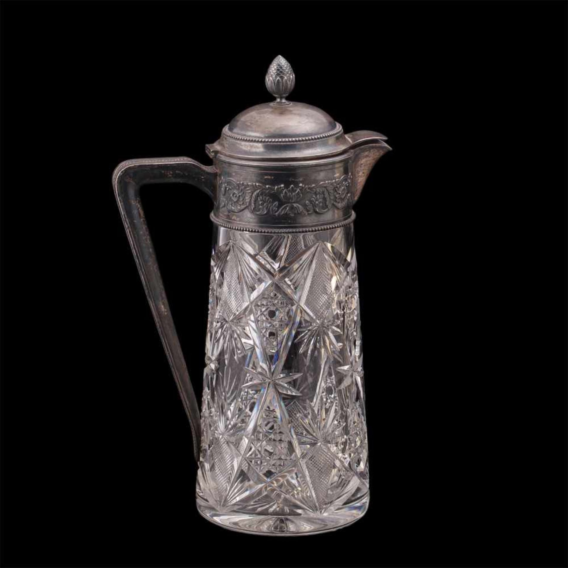 A grand Russian silver-gilt cut-glass decanterA grand Russian silver-gilt cut-glass decanter. - Bild 3 aus 6