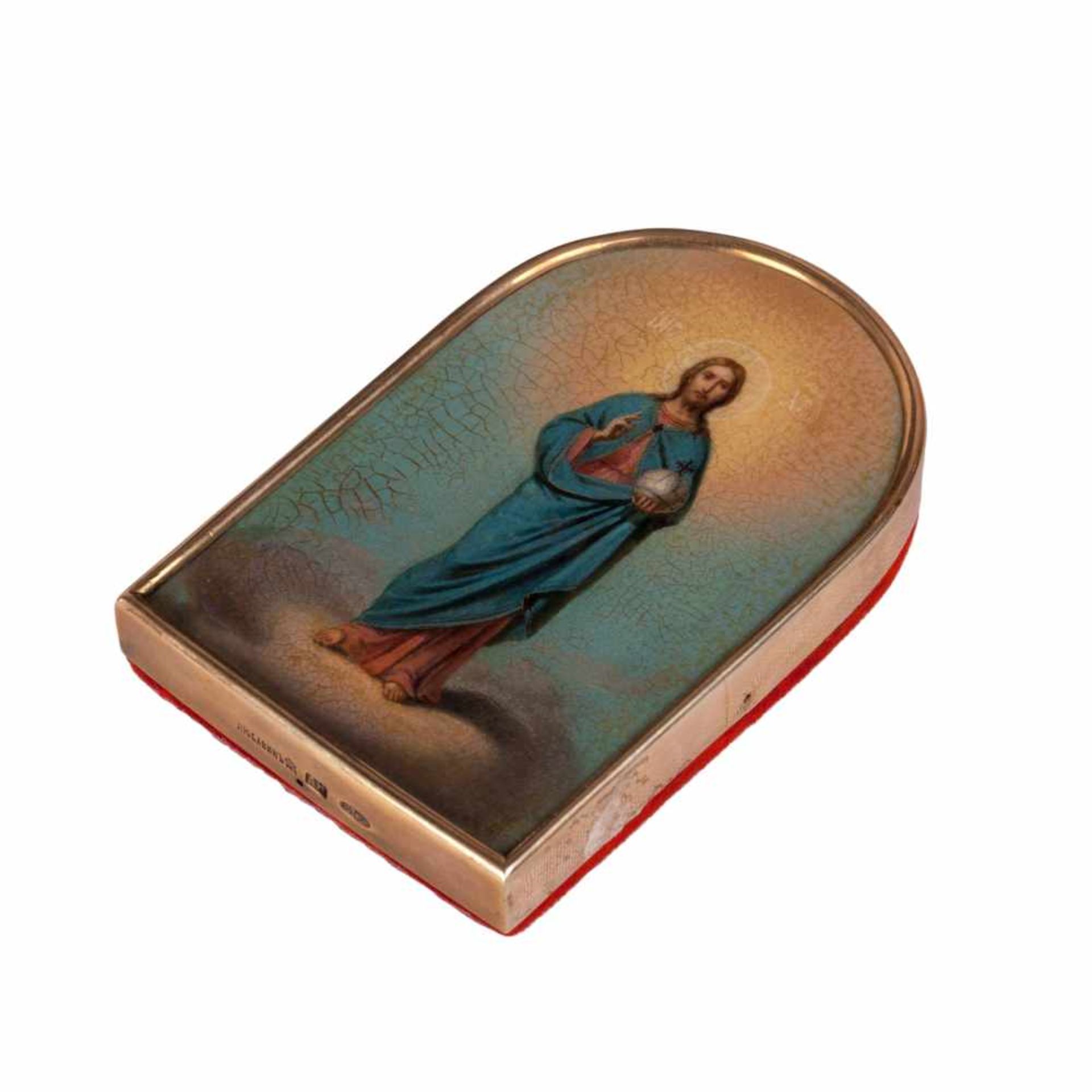 Russian icon of Christ PantocratorRussian icon of Christ Pantocrator. Oil painting on zinc; wood, - Bild 3 aus 7