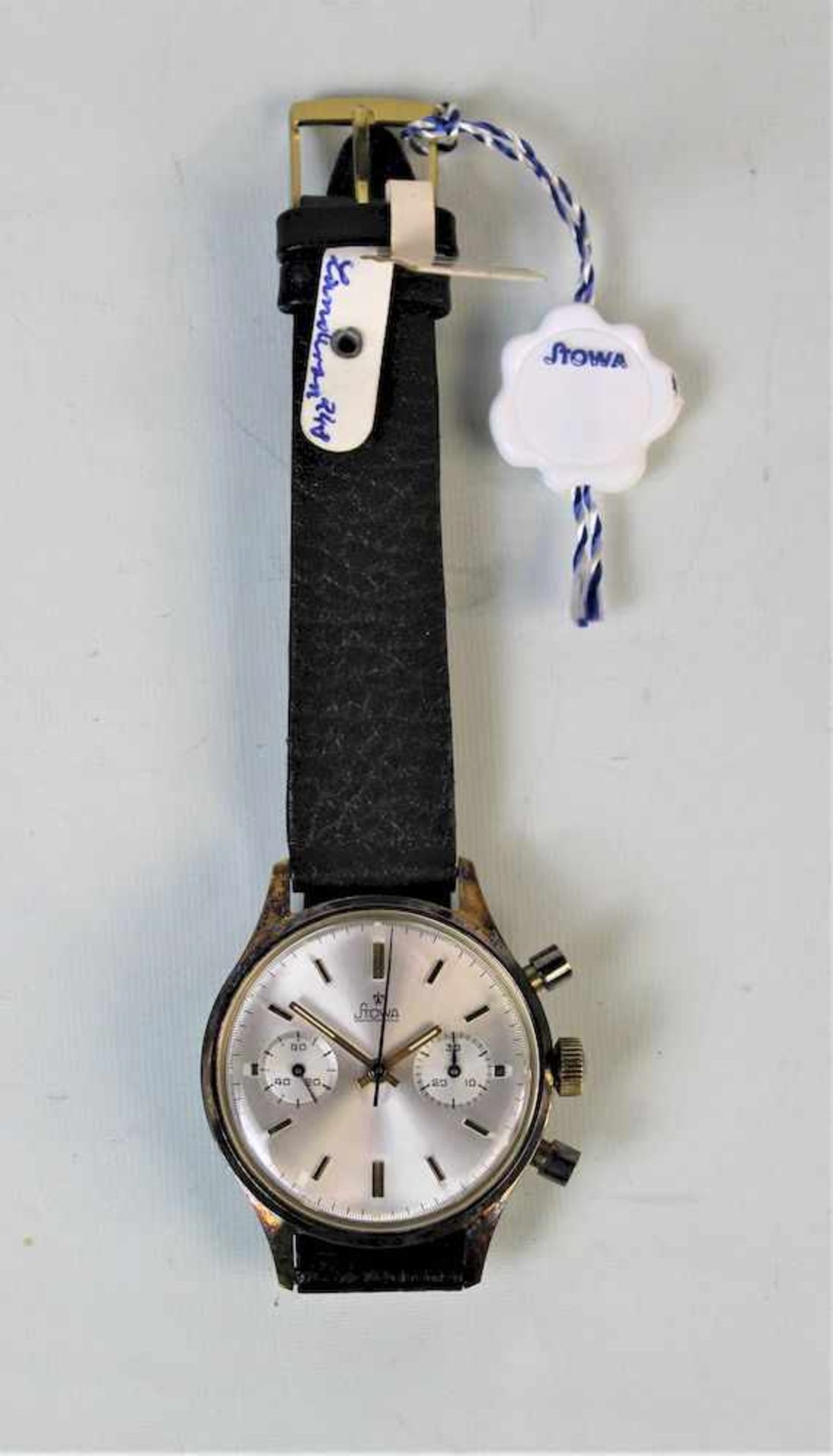 Stowa Chronograph, 1938Stahl, handaufzug und Antimagnetic, Lederarmband Maße: ca. D. 36 mm