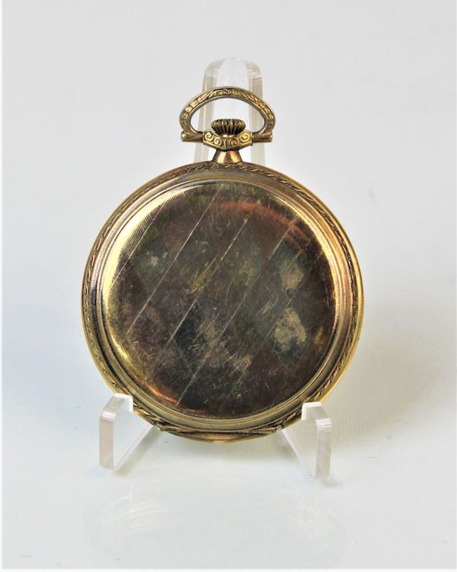 Taschenuhr " B. E Watch Tavannes ", vergoldetSekunde bei 6 Werknummer 520583 Maße: ca. D. 50 mm - Bild 2 aus 3