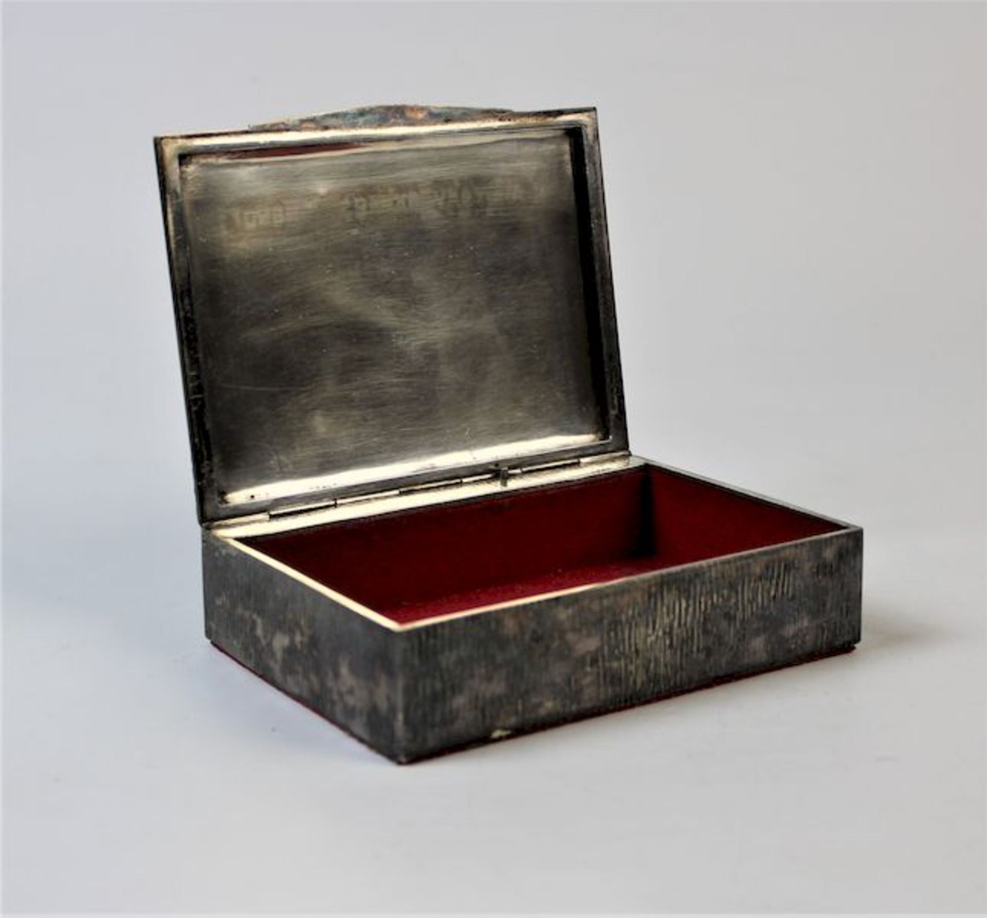 Alpaka Spieluhr der Firma Reuge STE Croix, SchweizSpieluhr intakt Maße: ca. 11,5 cm x 15 cm x 4 cm