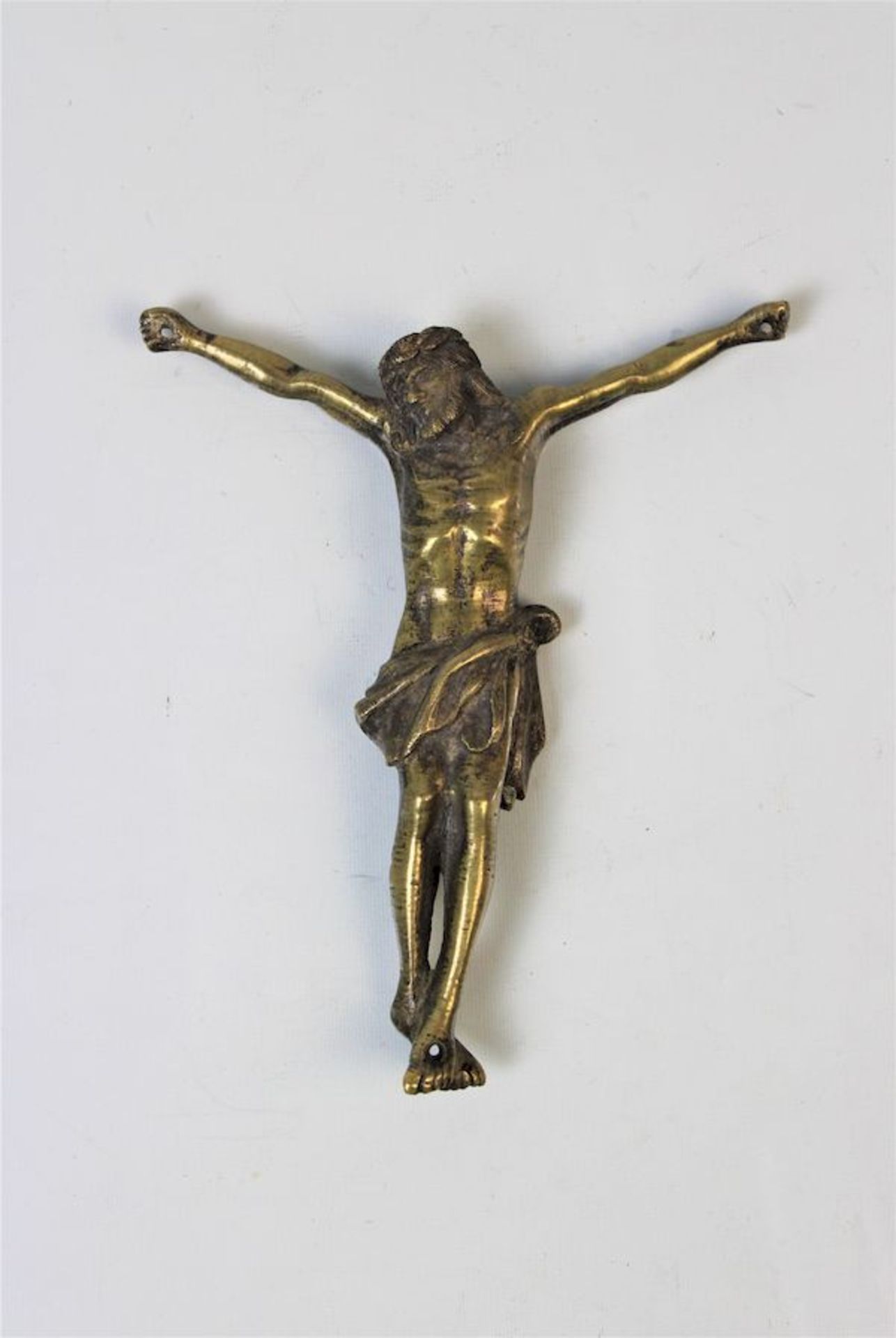 Bronze Christusdarstellung, 16./17. Jhdt.Bronze, gegossen und getrieben Maße: ca. 16 cm x 12 cm