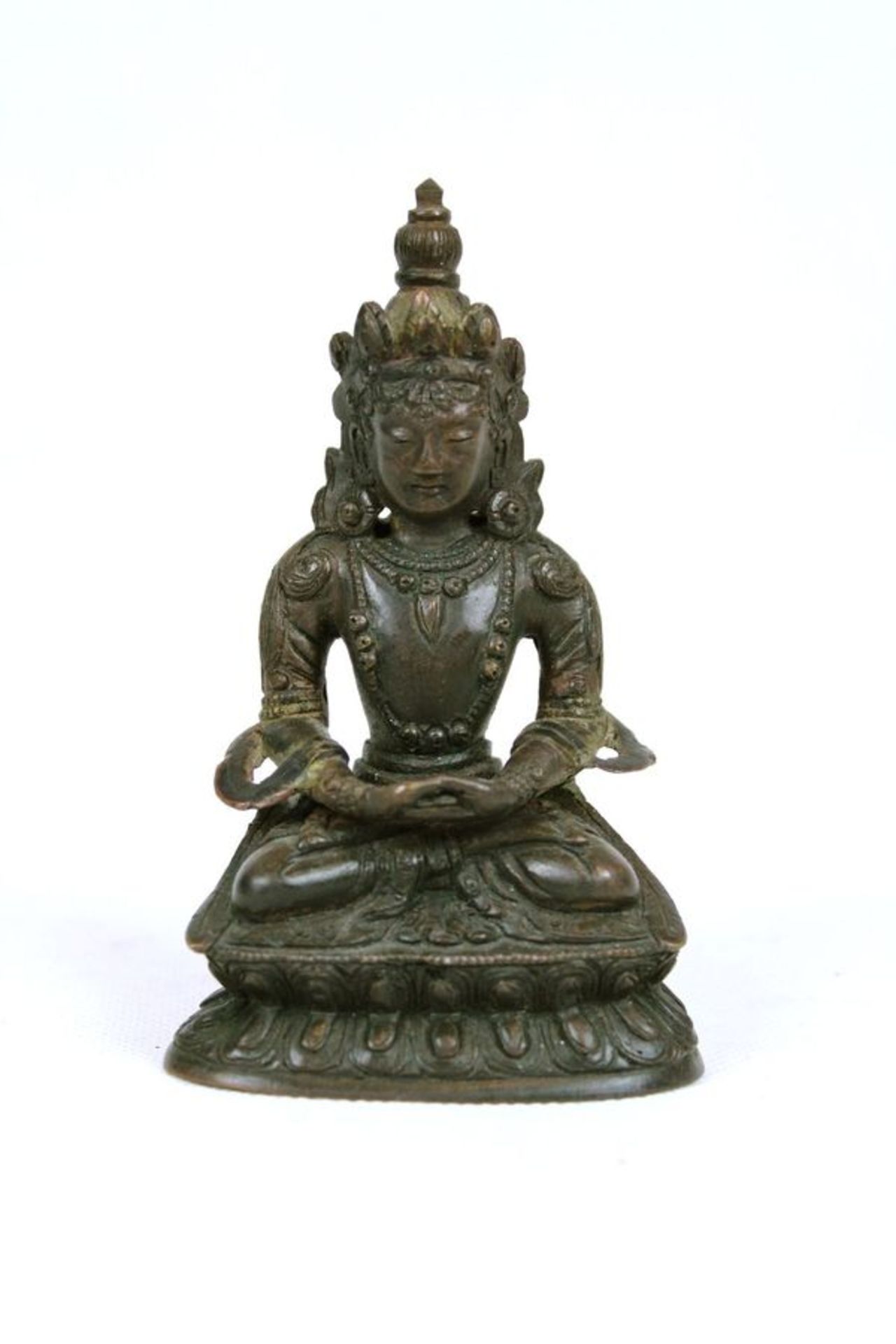 Bronzefigur des Amithaba, Tibet 18./19.Jhdt.H. 10,5 cm