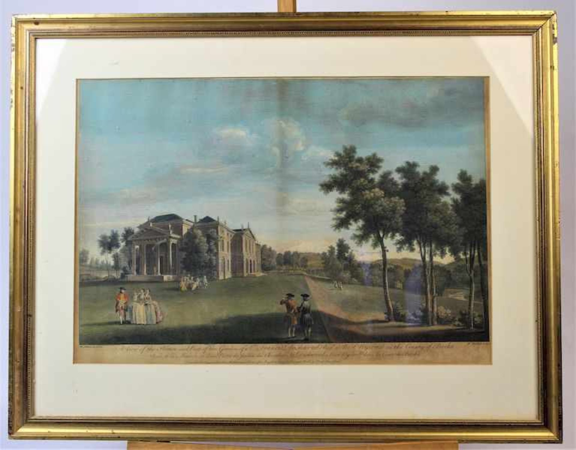 Woolett, William ( 1735 - 1785 )" A view of the house and part of the garden of Sir Francis Dashwood