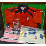 Sport - Rugby, Martin Johnson, three signed Rugby shirts,