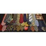 Textiles - a large quantity of silk ties, and others, in a variety of colours and patterns, Jaegar,