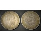 Coins, Germany, German Empire, Silver 5 Marks Pieces: Prussia, 1875, Berlin mint,