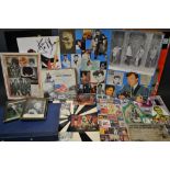 Vinyl and Music Memorabilia - scrapbooks containing cuttings, press cards, etc,