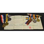 Medals, World War One, group of three, 1914-15 Star, British War and Victory Medals,