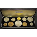 Coins, GB, Elizabeth II, 1953 Coronation Proof Set, ten coins: crown to farthing, unc-nFDC,