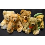 A Steiff mohair bear 1902 - 2002; others, Shamrock, Manchester United; others,