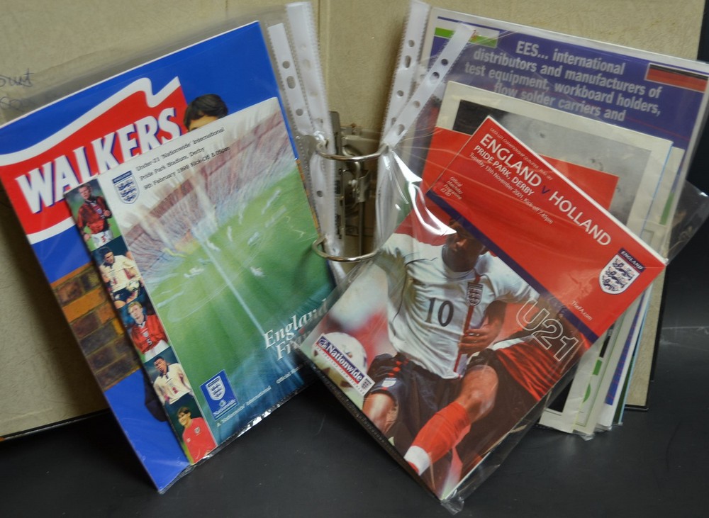 Football Programmes - a file of programmes for International matches at various levels,