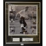 Football Memorabilia - a black and white photographic print,