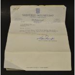 Sport - Sheffield Wednesday Football - transfer documents for John Fantham (1939 - 2014),