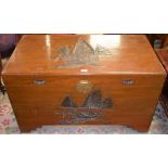 A 20th century Chinese camphor wood chest,