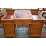 A Victorian oak Dickens desk,