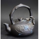 A Chinese Yixing Duan Ni tea kettle, of small proportions,