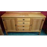 A Peter 'Dinky' Daynes (Dolphinman) walnut sideboard,