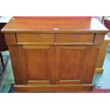 A late Victorian mahogany side cabinet, 104.5cm wide, c.