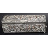 A 19th century Historicist Revival rounded rectangular electrotype casket,