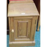 A 20th century pine pot cupboard, approx 64cm high,