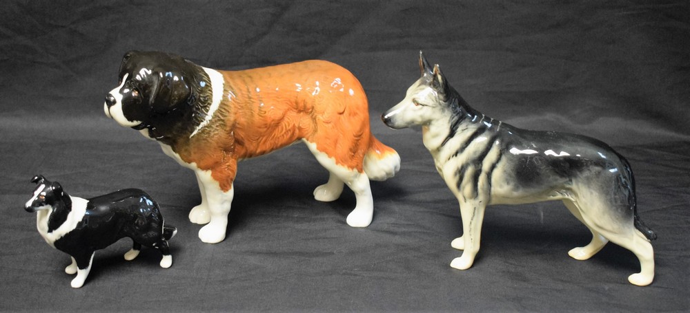 A Beswick model of a Collie dog with gold stamp; others, Champion, Ulrica of Brittas; Champion,