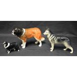 A Beswick model of a Collie dog with gold stamp; others, Champion, Ulrica of Brittas; Champion,