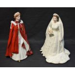 A Royal Worcester figure, Queen Elizabeth II, in celebration of her 80th Birthday, 2006; another,